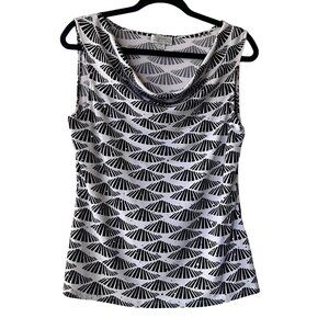 Tahari Arthur S Levine‎ Women's Sleeveless Cowl Neck Blouse Size M